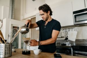 Making coffee