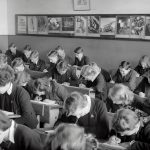 Victorian classroom with students