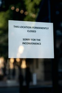 Closed sign in window