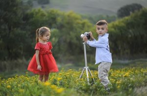 two children in photography session